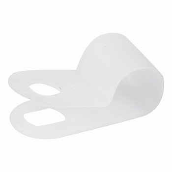 Скоба под винт 6мм, белая (50 шт/уп) REXANT