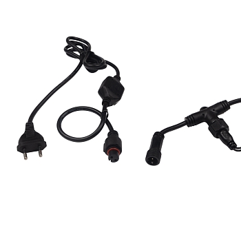 Гирлянда светодиодная Занавес 2х1,5м 360 LED ЖЕЛТЫЙ черный ПВХ IP65 постоянное свечение 230В блок в комплекте NEON-NIGHT