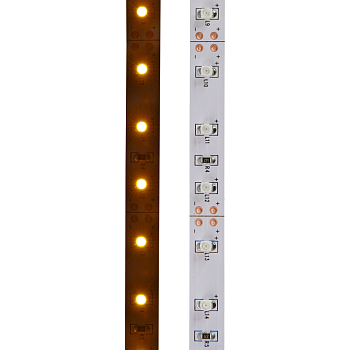 LED лента 5м открытая, 8 мм, IP23, SMD 2835, 60 LED/m, 12 V, цвет свечения желтый LAMPER