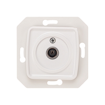 DEA Розетка TV Проходная с/у мех. Бел KRANZ