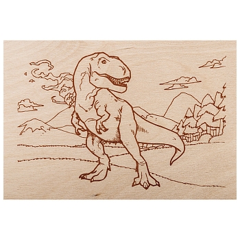 Доски для выжигания «Набор №1» (воин, динозавр, собака, машина, без рисунка), 148х210мм (А5), 5 шт., пакет REXANT