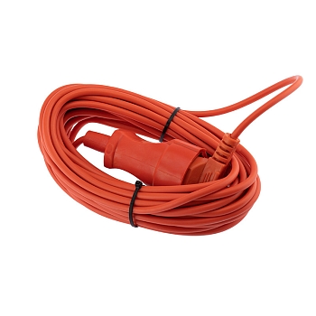 Удлинитель-шнур ПВС 2х0,75, 10м, б/з, 6А, 1300Вт, IP20, оранжевый (Сделано в России) PROconnect