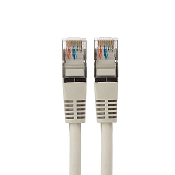Шнур коммутационный, патч-корд F/UTP RJ45-RJ45, CAT 5e, LSZH серый, 5м REXANT