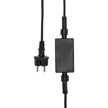 Гирлянда светодиодная Занавес 2х1,5м 360 LED БЕЛЫЙ черный КАУЧУК IP67 постоянное свечение 230В блок в комплекте NEON-NIGHT