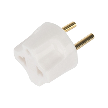 Адаптер сетевой (переходник) с Евро А/F на вилку С1 CEE 7/2 «Питер» 10А б/з белый PROconnect (пакет БОПП 1 шт/уп.)