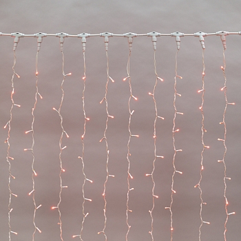 Гирлянда светодиодная Занавес 2х1,5м 360 LED КРАСНЫЙ белый ПВХ IP44 свечение с динамикой 230В блок в комплекте NEON-NIGHT