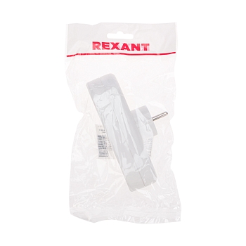 Тройник электрический линейный 10А б/з вертикальный, белый REXANT