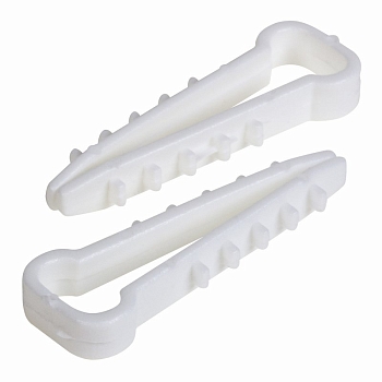 Дюбель-хомут 5-10мм, прямоугольный, белый (10 шт/уп) PROconnect