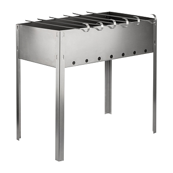 Мангал сборный Эконом 400х250х400мм, с 6 шампурами, в гофрированной картонной коробке СОКОЛ