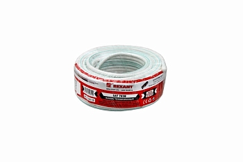 Кабель коаксиальный SAT 703B, 75Ом, Cu/Al/Cu, 75%, 20м, INDOOR, белый REXANT