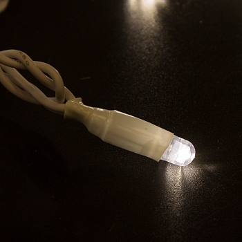 Гирлянда светодиодная Нить 10м 100 LED ТЕПЛЫЙ БЕЛЫЙ белый ПВХ IP65 эффект мерцания 230В соединяется нужен блок 303-500-1 NEON-NIGHT
