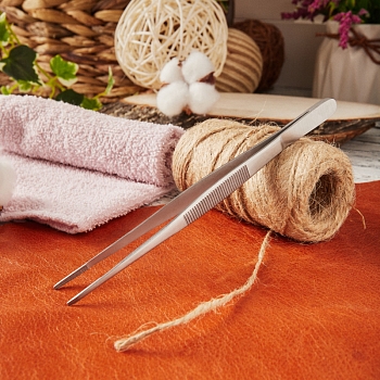 Пинцет прямой, рифленый 155мм ПРОФИ