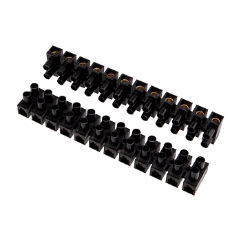 Клеммная винтовая колодка KВ-35 10-35, ток 80 A, полипропилен черный REXANT (10 шт./уп.)