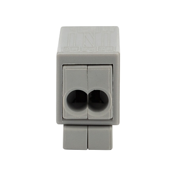 Строительно-монтажная клемма СМК 224-112 для светильника на 2 проводника 1.0-2.5/0.5-2.5 мм², белая (5 шт./уп.) REXANT