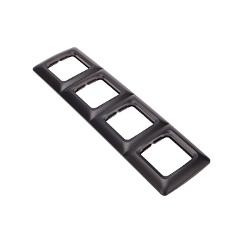 DEA Рамка 4-я горизонтальная Черный Металлик KRANZ