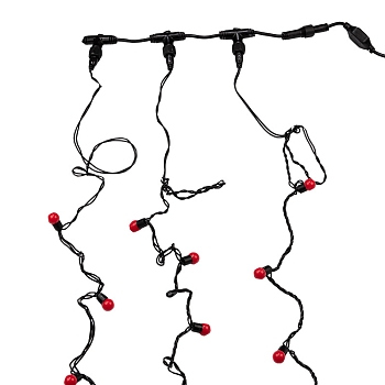 Гирлянда LED ClipLight - ШАРИКИ 24V, 3 нити по 20 м, цвет диодов Красный