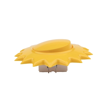 Выключатель одноклавишный HAPPY Солнце с/у, желтый KRANZ