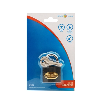 Замок навесной серия Чугун 32мм ЧЕТЫРЕ СЕЗОНА