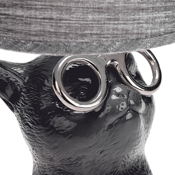 Светильник декоративный "Кот в очках", цоколь Е14, 40Вт, черный REXANT