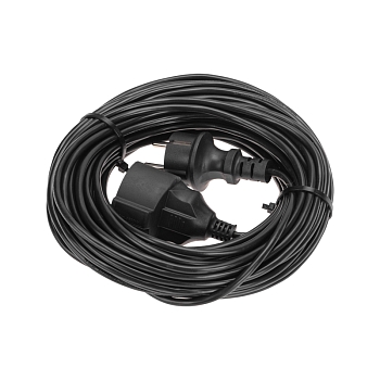 Удлинитель-шнур ПВС 3х0,75мм², 20м, с/з, 6А, 1300Вт, IP20, черный PROconnect