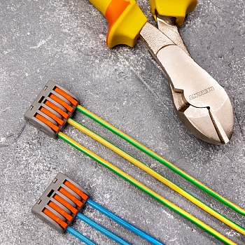 Универсальная клемма СМК 222-415, 5-проводная серая 0,08-2,5/4 мм² (блистер 10 шт./уп.) REXANT