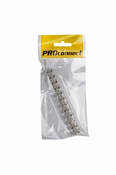 Колодка клеммная КВ-6, 6А, 6 мм², индивидуальная упаковка, (1 шт/уп) PROconnect