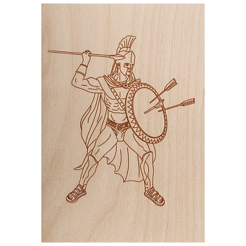 Доски для выжигания «Набор №2» (воин, динозавр, собака, машина, без рисунка), 148х210мм (А5), 5 шт., пакет REXANT