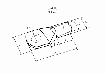 Наконечник кольцевой REXANT НК, ø6.5 мм, 10 мм², ТМЛ (DIN) 10-6