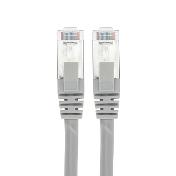 Патч-корд S/FTP, CAT 6A (10G), RJ45-RJ45, 28AWG, LSZH, серый, 0,5м REXANT