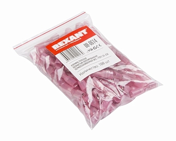 Клемма плоская полностью изолированная термоусаживаемая РПи-м-т 1.5-(6.3)/РпИм-т 1,25-7-0,8 гнездо 6.6 мм 0.5-1.5 мм² красный REXANT