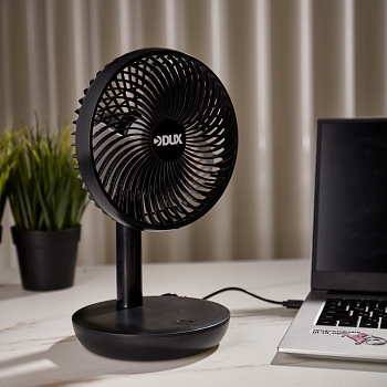 Вентилятор настольный USB, черный, 6Вт