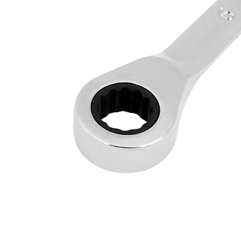 Ключ комбинированный трещоточный 9мм, CrV, зеркальный хром REXANT