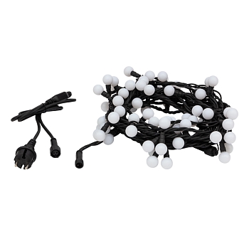 Гирлянда светодиодная Мультишарики Ø17,5мм 10м 80 LED RGB черный каучук IP67 быстрая смена цвета 230В NEON-NIGHT