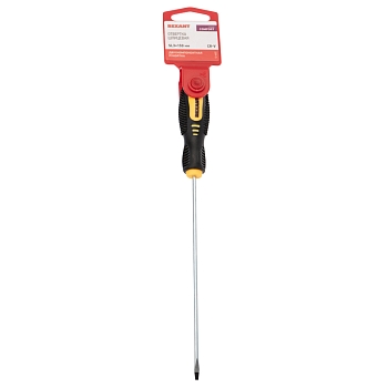 Отвертка шлицевая SL3х150мм, двухкомпонентная рукоятка REXANT