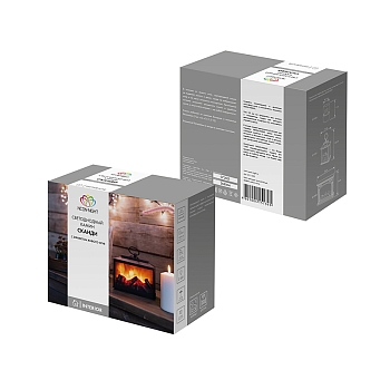 Декоративный камин Сканди с эффектом живого огня 18х9х16 см, батарейки 3хС (не в комплекте)