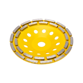 Чашка алмазная шлифовальная, двухрядная, 180х22,2мм KRANZ