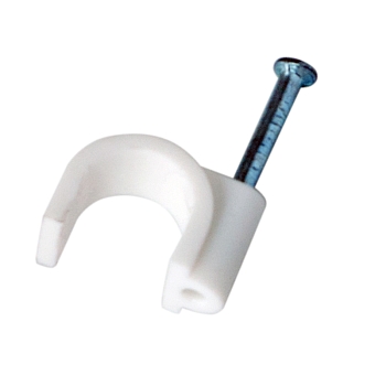 Крепеж кабеля круглый 9мм, белый (20 шт/уп) REXANT