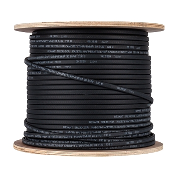 Кабель греющий саморегулирующийся SRL24-2CR экранированный, 24Вт/м, 200м REXANT