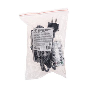 Контроллер с радиопультом для уличных гирлянд Сеть и Твинкл, черный NEON-NIGHT