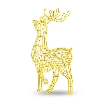 Фигура объемная Северный олень 300х200 см, 3000 LED, IP65, цвет свечения теплый белый NEON-NIGHT