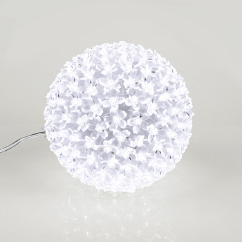 Шар светодиодный 230V, диаметр 20 см, 200 светодиодов, цвет белый