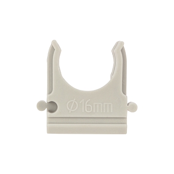 Крепеж-клипса для труб ø16мм, серая (100 шт/уп) REXANT