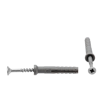 Дюбель-гвоздь потайной бортик, полипропилен 6х40мм, пакет (100 шт/уп) KRANZ