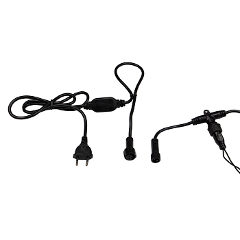 Гирлянда светодиодная Занавес 2х6м 768 LED ТЕПЛЫЙ БЕЛЫЙ черный ПВХ IP65 постоянное свечение 230В нужен блок 303-500 NEON-NIGHT