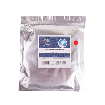 Лента светодиодная 12В, SMD5050, 14,4Вт/м, 60 LED/м, красный,10мм, 5м, IP65 LAMPER