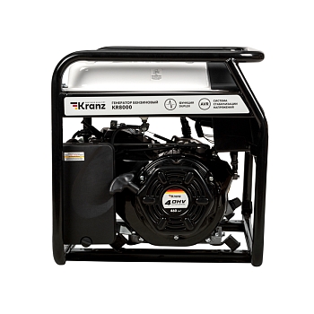 Генератор бензиновый KR8000, 8кВт, 230В, 25л, ручной старт KRANZ
