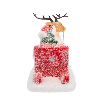 Керамическая фигурка Дед Мороз в санях 30,5х12,2х17,2 см