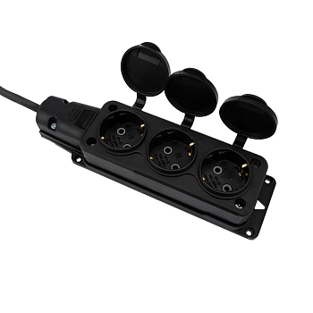 Удлинитель-шнур КГ 3х1,5, 10м, 3 гнезда, морозостойкий, с/з, 16А, 3500Вт, IP44 (Сделано в России) REXANT