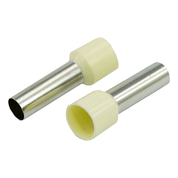 Наконечник штыревой втулочный изолированный F-18 мм 16 мм² (НШВи 16-18) слоновая кость REXANT