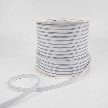 Гибкий неон 8х16мм двухсторонний 120 LED/м БЕЛЫЙ 230В бухта 50м (с комплектом подключения) NEON-NIGHT